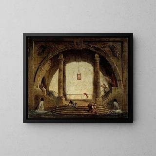 La Fontaine - Hubert Robert — framed artwork on a wall