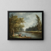 La Marne à Charenton et le Moulin de Charenton - Hubert Robert — framed artwork on a wall