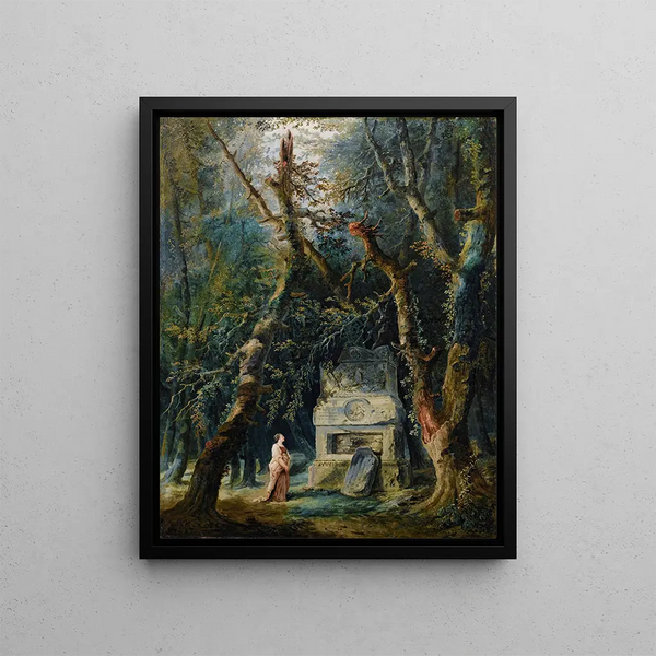 La Promenade solitaire - Hubert Robert — framed artwork on a wall