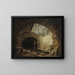 The violation of the kings' tombs in the Basilica of Saint-Denis in October 1793 - Hubert Robert — framed artwork on a wall
