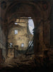 La chapelle de la Sorbonne avec la voûte de la nef effondrée - Hubert Robert — artwork view