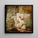 Lavandière et enfant - Hubert Robert — framed artwork on a wall