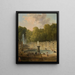 Laundresses in a Park - Hubert Robert — framed artwork on a wall