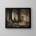 Lavandières dans une architecture romaine - Hubert Robert — framed artwork on a wall