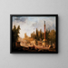 Le Jardin du musée des monuments français ancien couvent des Petits-Augustins - Hubert Robert — framed artwork on a wall