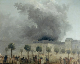 L'incendie de l'Opéra seen from the gardens of the Palais-Royal on June 8, 1781 - Hubert Robert — artwork view