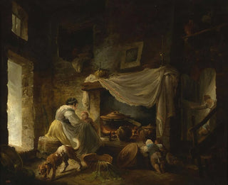 Rustic Kitchen Painting - Hubert Robert — artwork view
