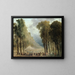 a Meal served to troops in a walkway of the Champs-Élysées or in the Saint-Cloud park - Hubert Robert — framed artwork on a wall