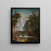 Staircase and fountain in the park of a Roman villa - Hubert Robert — framed artwork on a wall