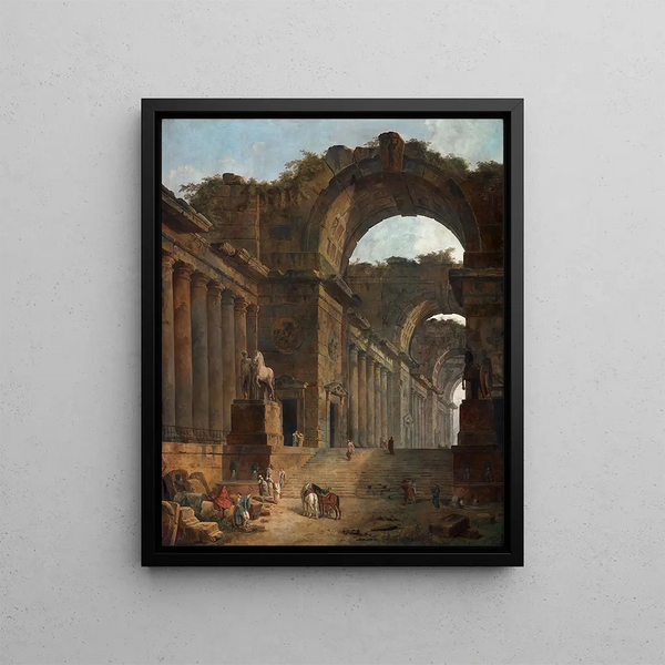 Les Fontaines - Hubert Robert — framed artwork on a wall