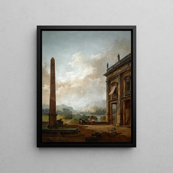 L'Obélisque - Hubert Robert — framed artwork on a wall