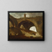The Old Bridge - Hubert Robert — framed artwork on a wall