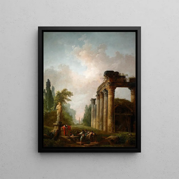 La Ruine - Hubert Robert — framed artwork on a wall