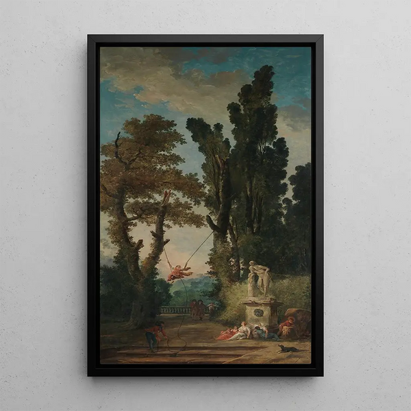 The Swing - Hubert Robert — framed artwork on a wall