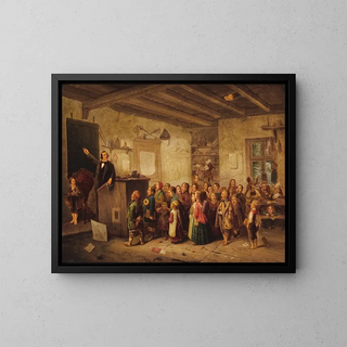 Practical Children's Choir Painting - Hubert Salentin — framed artwork on a wall