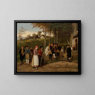 Going to Church - Hubert Salentin — framed artwork on a wall