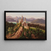View of Neuschwanstein Castle - Hubert Sattler — framed artwork on a wall