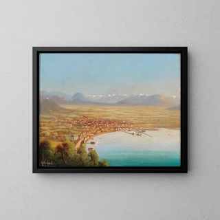 View on Bregenz - Hubert Sattler — framed artwork on a wall