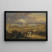 View of Jerusalem from the Mount of Olives - Hubert Sattler — framed artwork on a wall