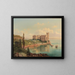 View of Miramare Castle near Trieste - Hubert Sattler — framed artwork on a wall