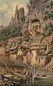 View of the rocky church and castle ruins at Idar-Oberstein - Hubert Sattler — artwork view