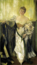 Alice Barney in white satin - Hubert Vos — artwork view