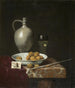 Nature morte with a pipe nut, a jug, and a tobacco pouch - Hubert van Ravesteyn — artwork view