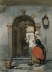 Interior painting with sideboard - Hubertus van Hove — artwork view