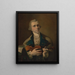 Portrait of a Man Probably a Self-Portrait - Hugh Barron — framed artwork on a wall