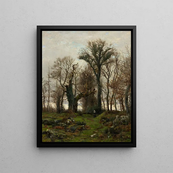 Bord de la Lande Bretagne - Hugh Bolton Jones — framed artwork on a wall