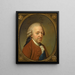 Portrait of Prince Charles Edward Stuart the Young Pretender - Hugh Douglas Hamilton — framed artwork on a wall