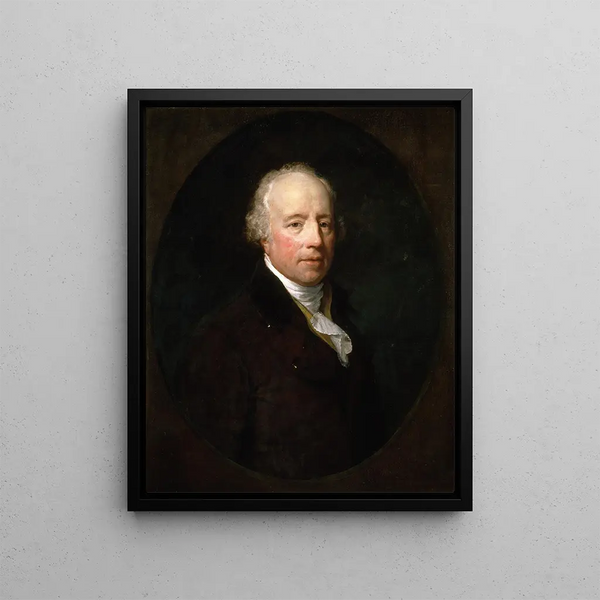 Portrait of Richard Lovell Edgeworth 1744-1817 - Hugh Douglas Hamilton — framed artwork on a wall
