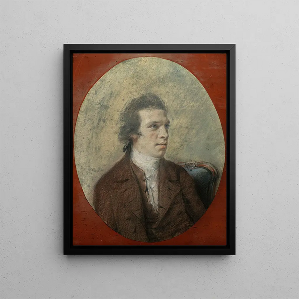 Portrait of Thomas Roberts 1748-1777 Artist - Hugh Douglas Hamilton — framed artwork on a wall