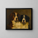 Study of Two Saint Bernards - Hugh George Shaw — framed artwork on a wall