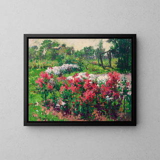 The open garden - Hugh Henry Breckenridge — framed artwork on a wall