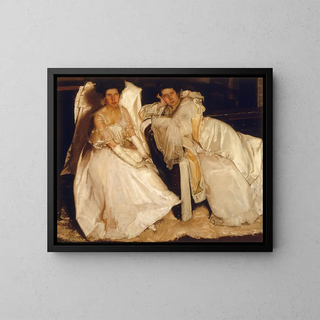 The Sisters - Hugh Ramsay — framed artwork on a wall