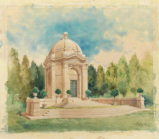 Render for the Bliss family mausoleum - Hughson Hawley — artwork view