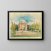 Render for the Bliss family mausoleum - Hughson Hawley — framed artwork on a wall