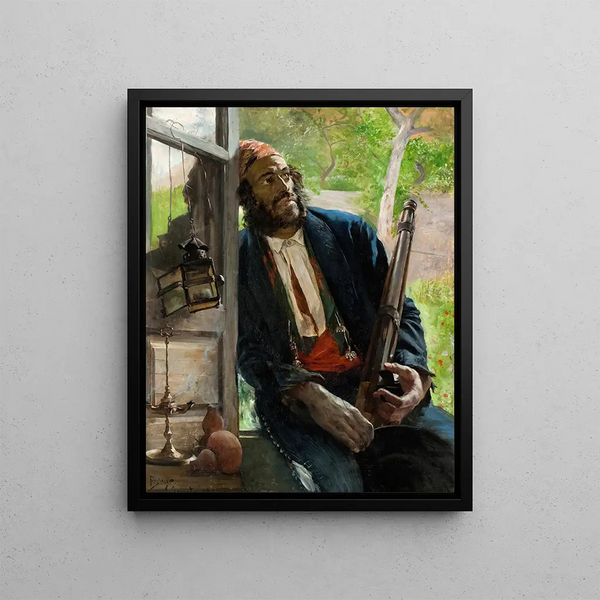 A Gypsy - Hugo Birger — framed artwork on a wall