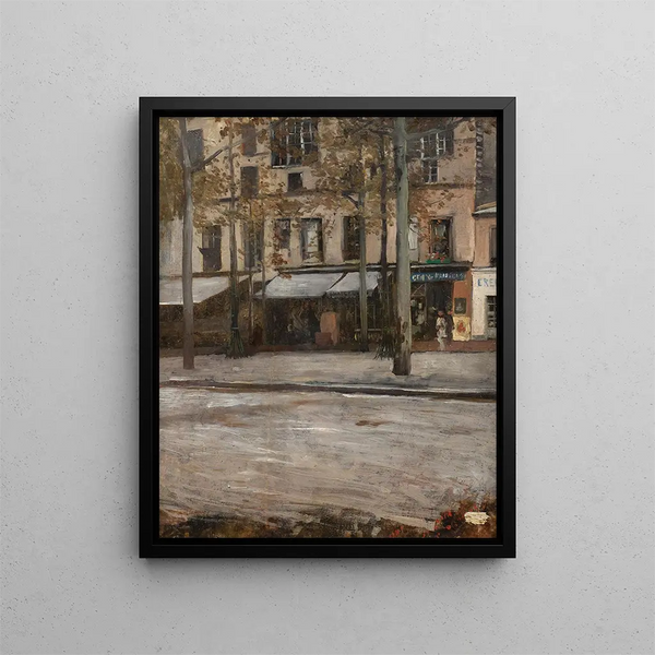 Une rue de Paris Étude de Montmartre - Hugo Birger — framed artwork on a wall