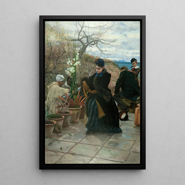Les Réfugiés - Hugo Birger — framed artwork on a wall