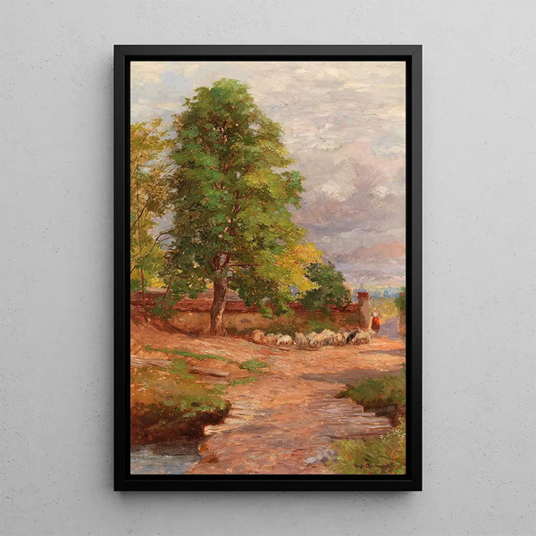 Old chestnut tree - Hugo Charlemont — framed artwork on a wall
