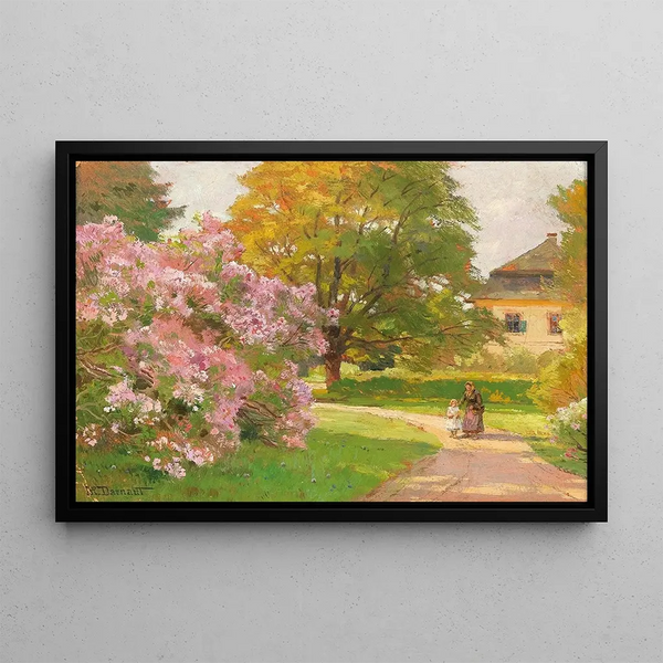 A flowering bush - Hugo Darnaut — framed artwork on a wall