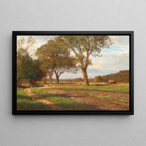 Summer Harvest Painting - Hugo Darnaut — framed artwork on a wall