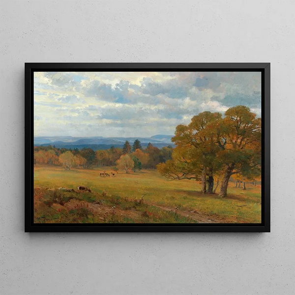 Prairie forestière à Merkenstein - Hugo Darnaut — framed artwork on a wall