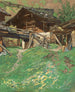 Alpine chalet painting - Hugo Hodiener — artwork view