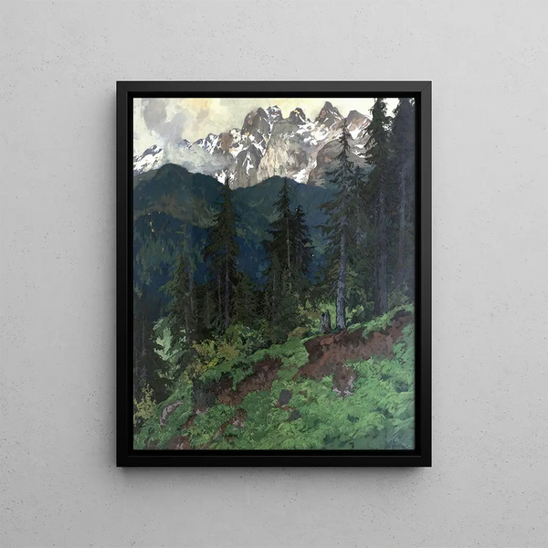 Les Hautes Tatras - Hugo Hodiener — framed artwork on a wall