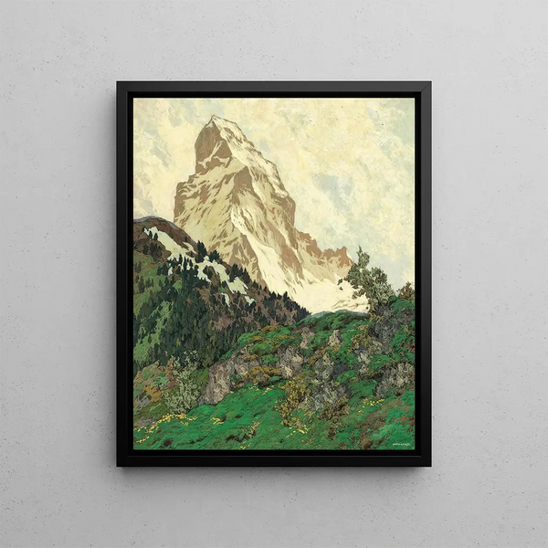 The Matterhorn - Hugo Hodiener — framed artwork on a wall