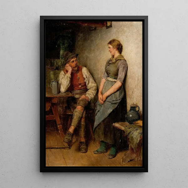 A Conversation - Hugo Kauffmann — framed artwork on a wall
