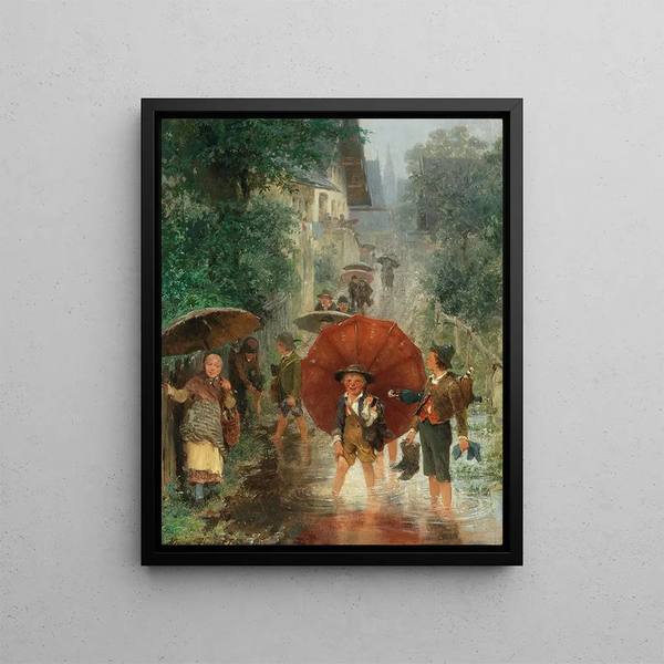 After School - Hugo Kauffmann — framed artwork on a wall